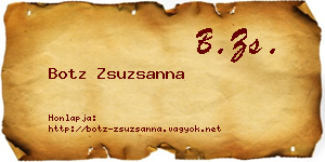 Botz Zsuzsanna névjegykártya
